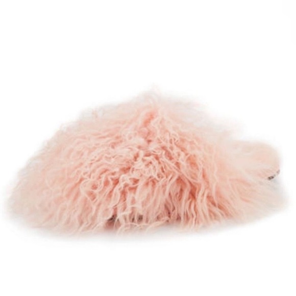 🆕UGG PINK FLUFF MOMMA CLOG SLIPPER PEACH MONGOLIAN FUR SOLDOUT DEAD-STOCK STYLE - Picture 4 of 5